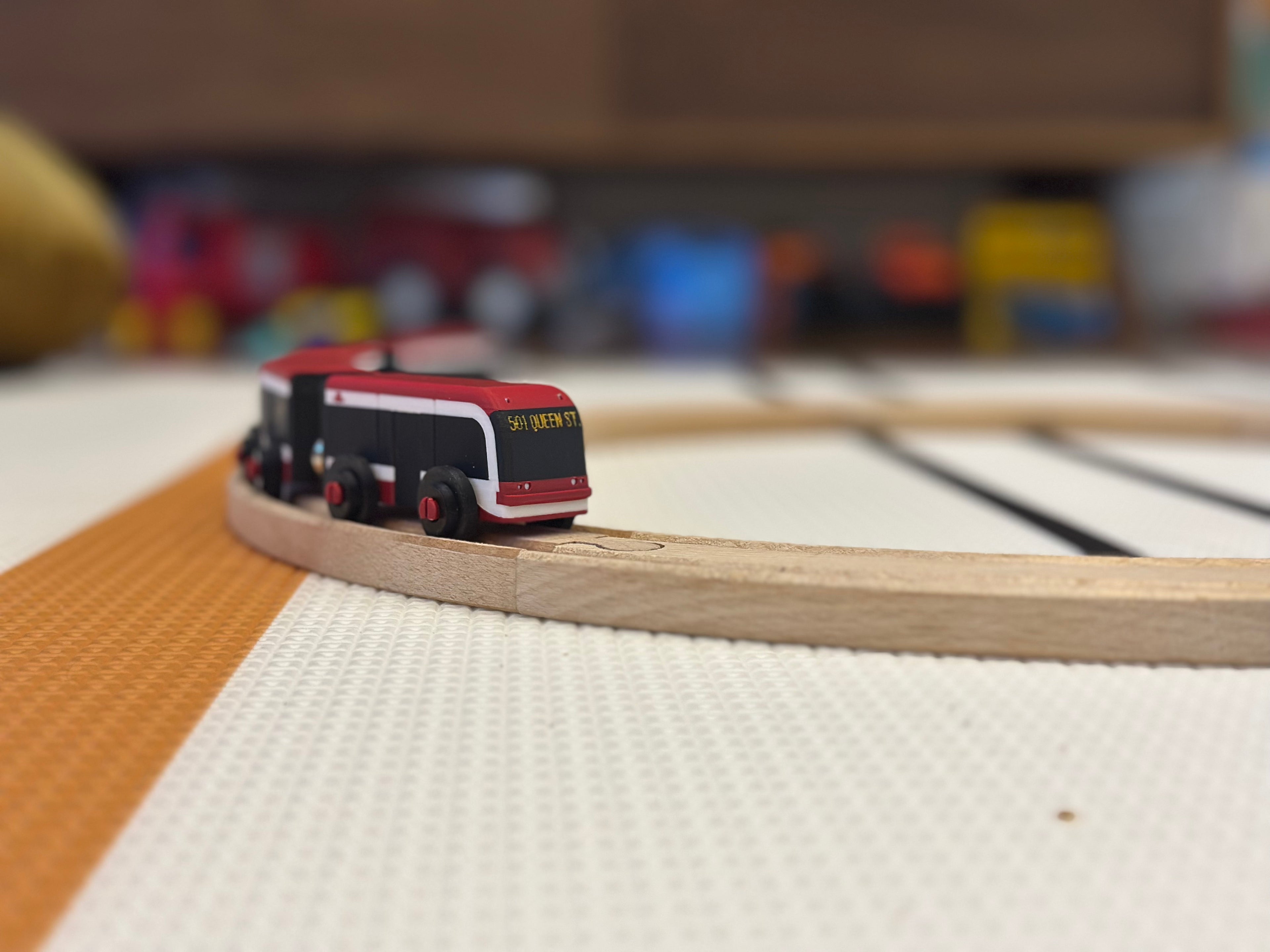 TTC Flexity Streetcar Toy — Brio & IKEA LILLABO Compatible