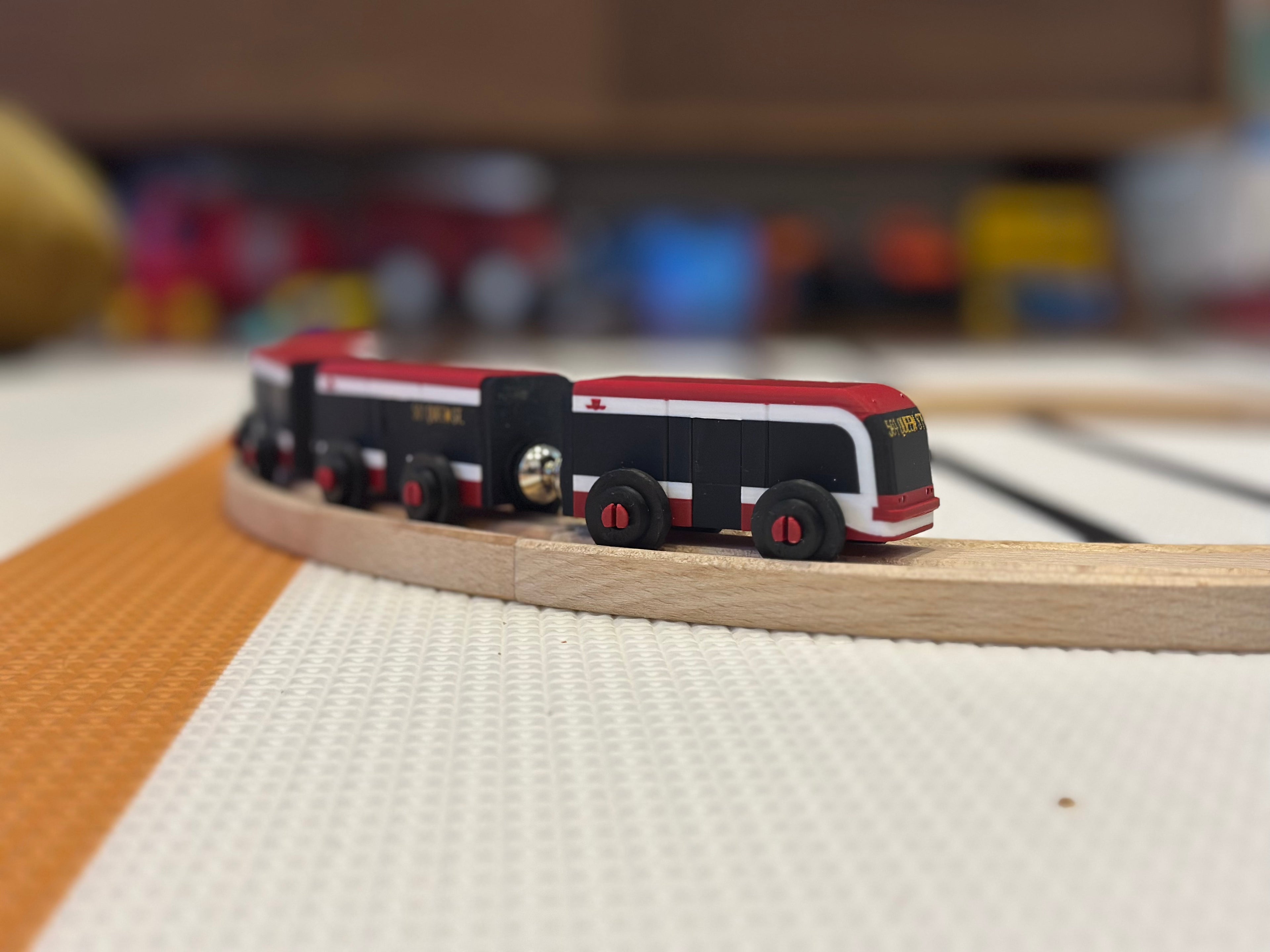 TTC Flexity Streetcar Toy — Brio & IKEA LILLABO Compatible
