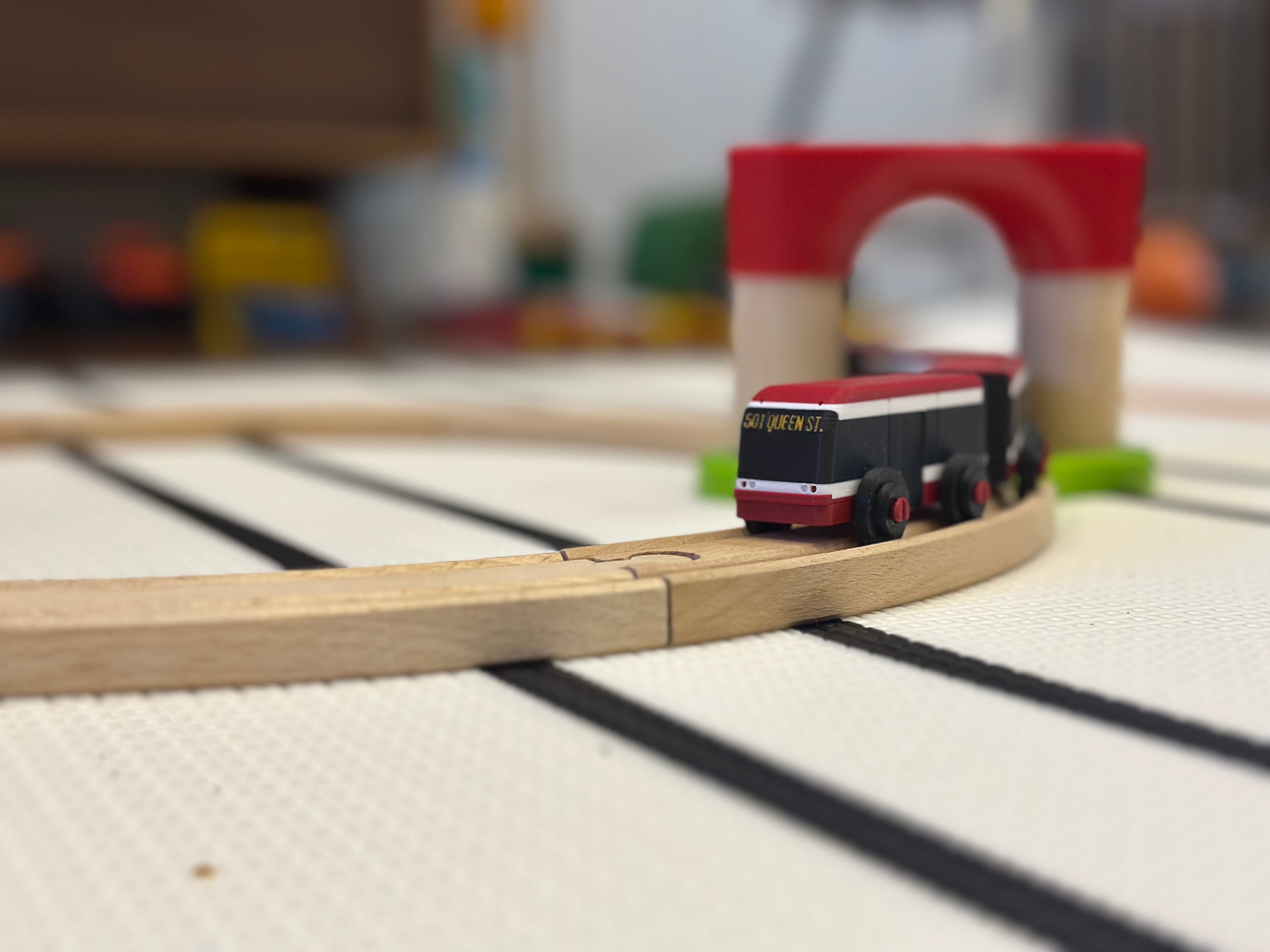 TTC Flexity Streetcar Toy — Brio & IKEA LILLABO Compatible