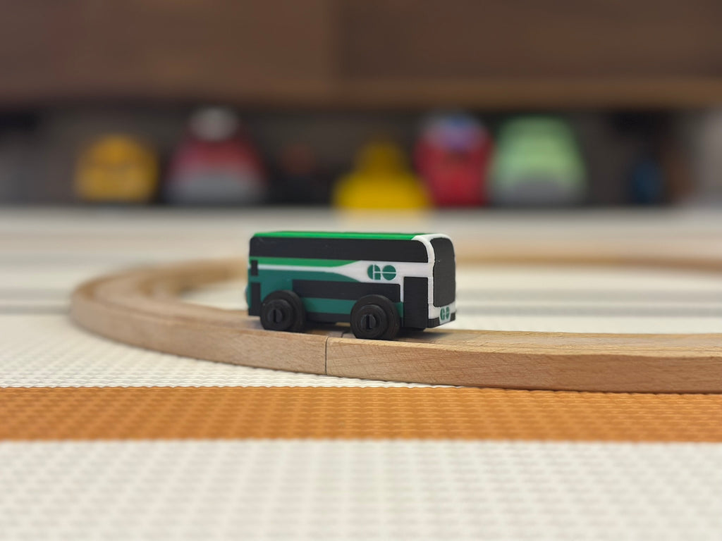 GO Double Decker Bus Toy — Brio & IKEA LILLABO Compatible