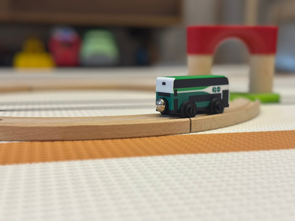 GO Double Decker Bus Toy — Brio & IKEA LILLABO Compatible