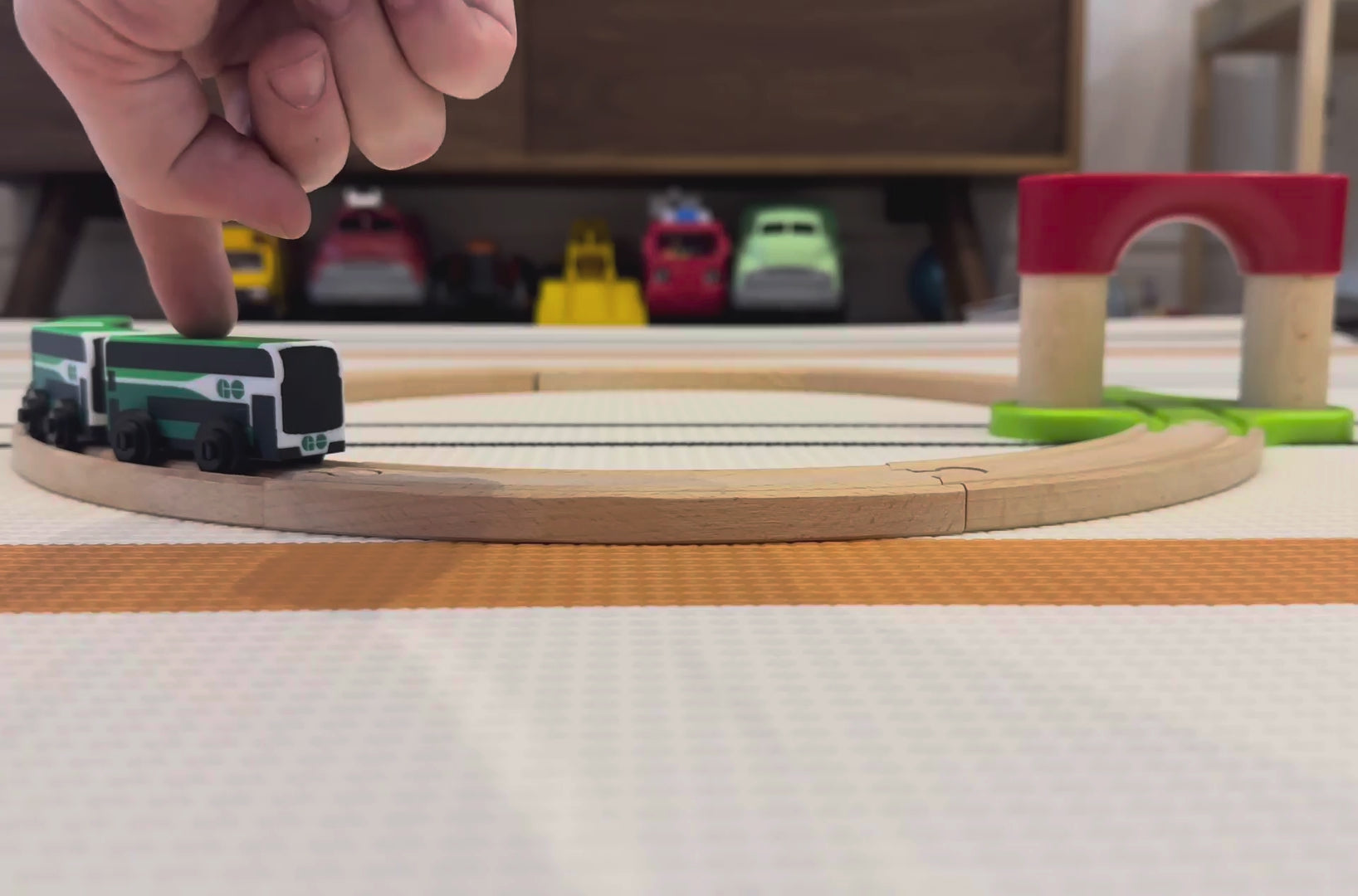GO Double Decker Bus Toy — Brio & IKEA LILLABO Compatible