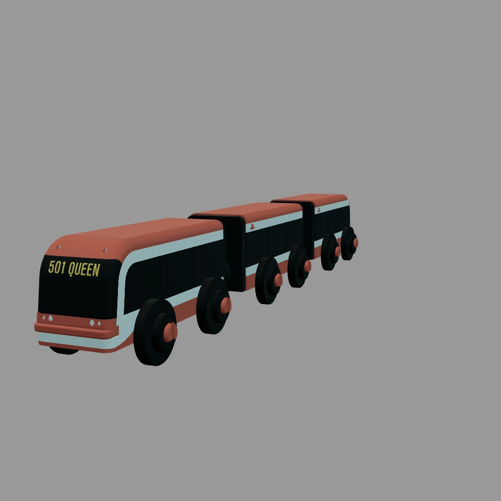 TTC Flexity Streetcar Toy — Brio & IKEA LILLABO Compatible